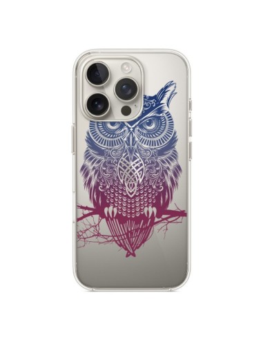 Coque iPhone 16 Pro Hibou Chouette Owl Transparente - Rachel Caldwell