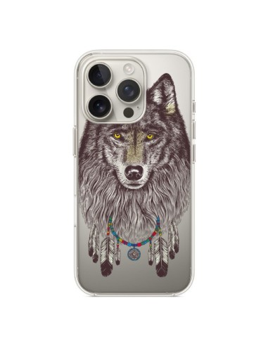 Coque iPhone 16 Pro Loup Wolf Attrape Reves Transparente - Rachel Caldwell