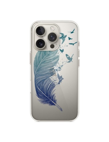 Coque iPhone 16 Pro Plume Feather Fly Away Transparente - Rachel Caldwell