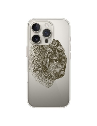 Coque iPhone 16 Pro Buffalo Bison Transparente - Rachel Caldwell