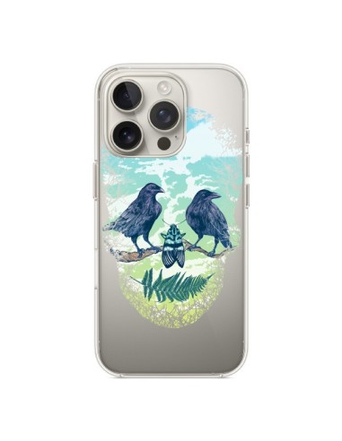 Coque iPhone 16 Pro Tête de Mort Nature Transparente - Rachel Caldwell