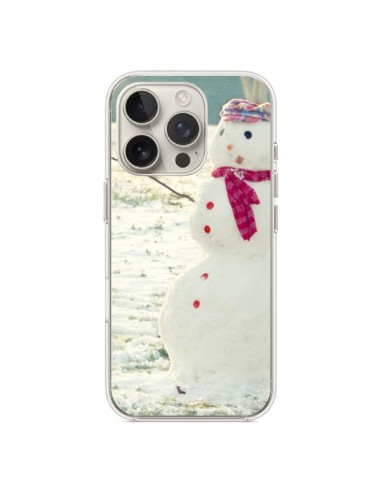 Coque iPhone 16 Pro Bonhomme de Neige - R Delean