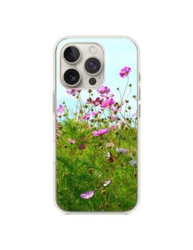 Coque iPhone 16 Pro Fleurs Roses Champ - R Delean