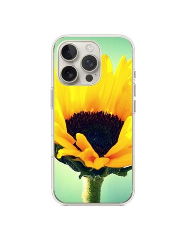 Coque iPhone 16 Pro Tournesol Zoom Fleur - R Delean