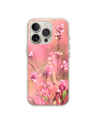 Coque iPhone 16 Pro Fleurs Bourgeons Roses - R Delean