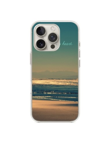 Coque iPhone 16 Pro Be still my heart Mer Sable Beach Ocean - R Delean