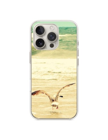 Coque iPhone 16 Pro Mouette Mer Ocean Sable Plage Paysage - R Delean