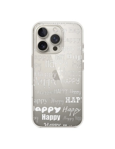 Coque iPhone 16 Pro Happy Happy Blanc Transparente - R Delean