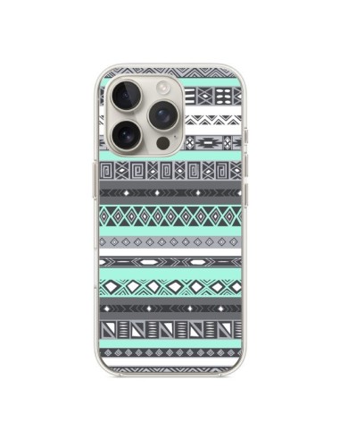 Coque iPhone 16 Pro Azteque Aztec Bleu Pastel - Rex Lambo