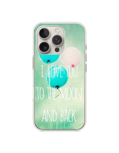 Coque iPhone 16 Pro I love you to the moon and back - Sylvia Cook