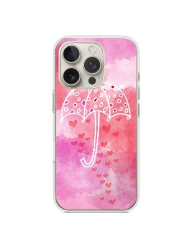 Coque iPhone 16 Pro Parapluie Coeur Love Amour - Sylvia Cook