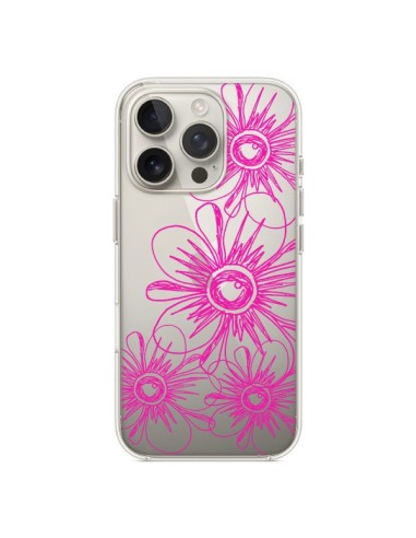 Coque iPhone 16 Pro Spring Flower Fleurs Roses Transparente - Sylvia Cook