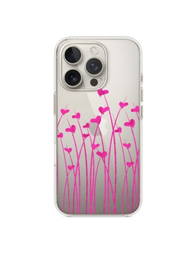 Cover iPhone 16 Pro Amore in Rosa Fiori Trasparente - Sylvia Cook