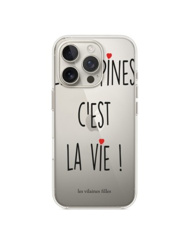 Coque iPhone 16 Pro Les copines, c'est la vie Transparente - Les Vilaines Filles