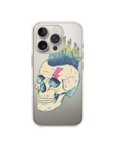 Coque iPhone 16 Pro Tête de Mort Crane Punk Transparente - Victor Vercesi