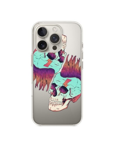 Cover iPhone 16 Pro Teschio Punk Doppio Trasparente - Victor Vercesi