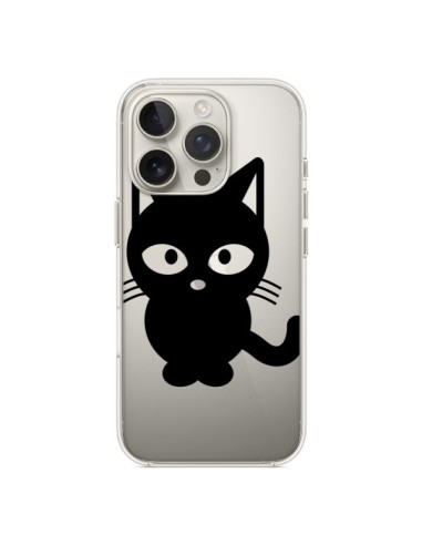 Coque iPhone 16 Pro Chat Noir Cat Transparente - Yohan B.