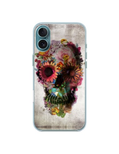 Coque iPhone 16 Plus Skull Flower Tête de Mort - Ali Gulec