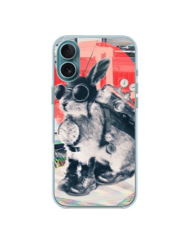 Coque iPhone 16 Plus Lapin Time Traveller - Ali Gulec