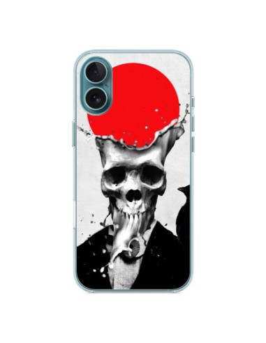 Coque iPhone 16 Plus Splash Skull Tête de Mort - Ali Gulec