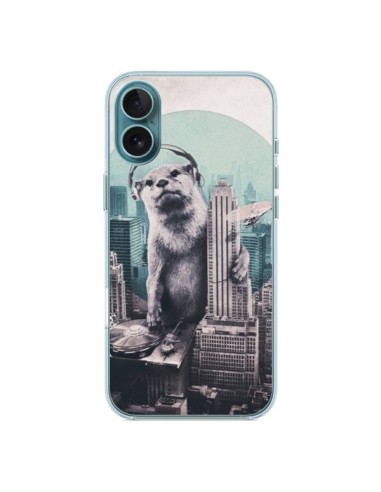 Coque iPhone 16 Plus Loutre Dj New York - Ali Gulec