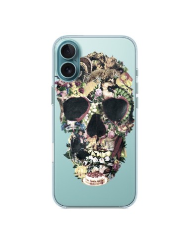 Coque iPhone 16 Plus Skull Vintage Tête de Mort Transparente - Ali Gulec