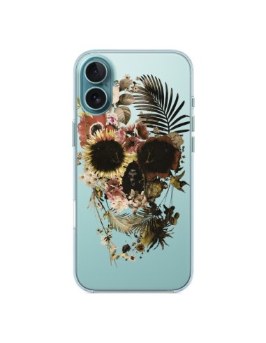 Coque iPhone 16 Plus Garden Skull Tête de Mort Transparente - Ali Gulec