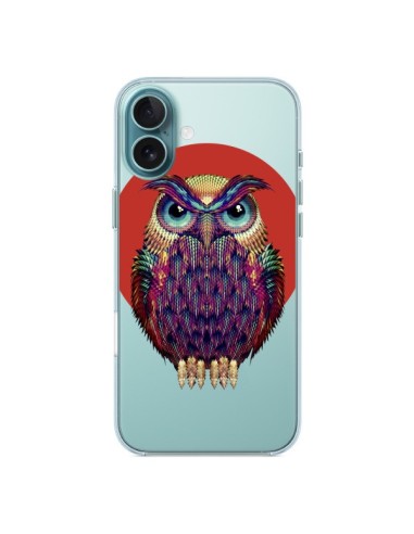 Coque iPhone 16 Plus Chouette Hibou Owl Transparente - Ali Gulec