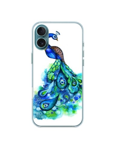 Coque iPhone 16 Plus Paon Multicolore - Annya Kai