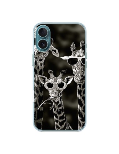 Coque iPhone 16 Plus Girafe Swag Lunettes Familiy Giraffe - Asano Yamazaki