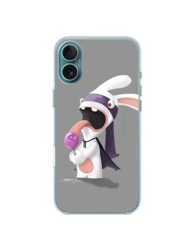 Coque iPhone 16 Plus Lapin Crétin Sucette - Bertrand Carriere