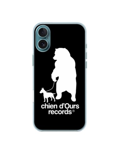 Coque iPhone 16 Plus Chien d'Ours Records Musique - Bertrand Carriere