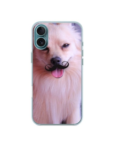 Coque iPhone 16 Plus Clyde Chien Movember Moustache - Bertrand Carriere