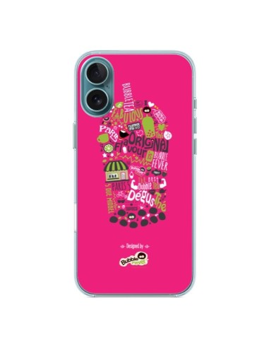 Coque iPhone 16 Plus Bubble Fever Original Flavour Rose - Bubble Fever