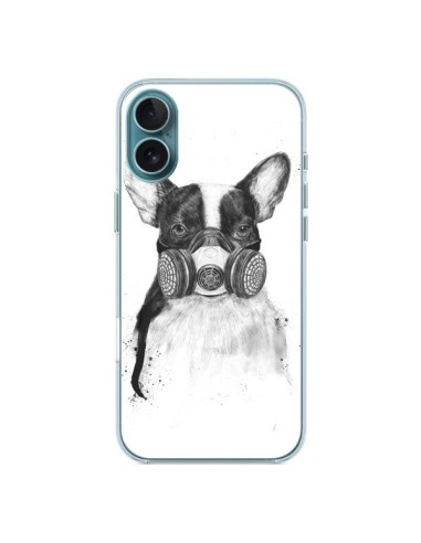 Coque iPhone 16 Plus Tagueur Bulldog Dog Chien Big City Life - Balazs Solti