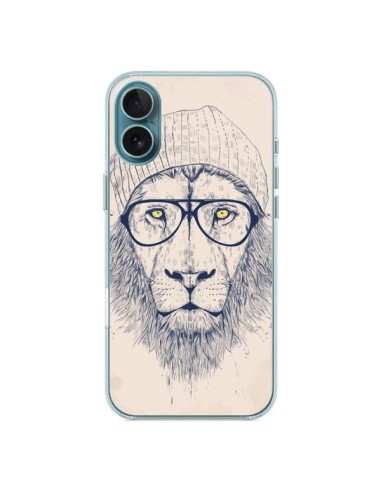 Coque iPhone 16 Plus Cool Lion Lunettes - Balazs Solti