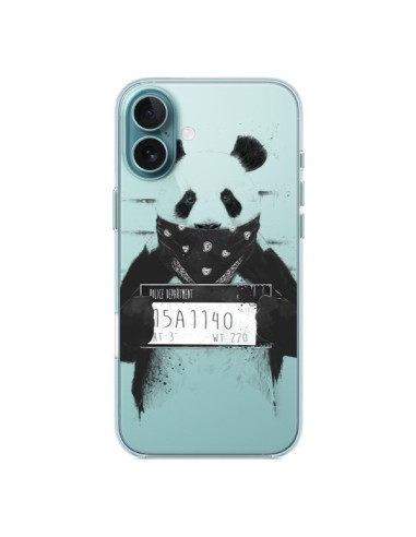 Cover iPhone 16 Plus Panda Cattivo Trasparente - Balazs Solti