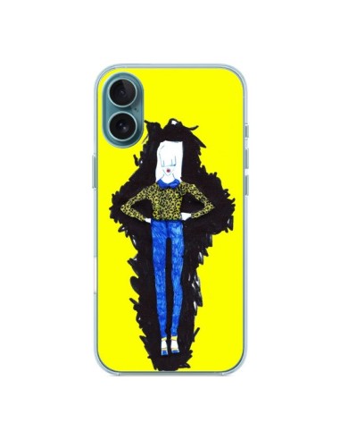 Coque iPhone 16 Plus Julie Femme Fashion Mode Jaune - Cécile