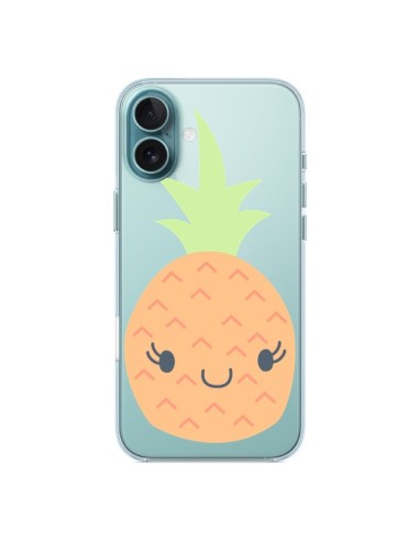 Coque iPhone 16 Plus Ananas Pineapple Fruit Transparente - Claudia Ramos