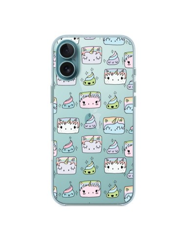 Coque iPhone 16 Plus Licorne Unicorn Cute Swag Transparente - Claudia Ramos