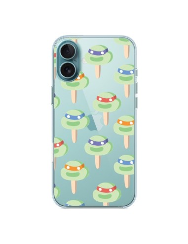 Cover iPhone 16 Plus Tartarughe Ninja Trasparente - Claudia Ramos