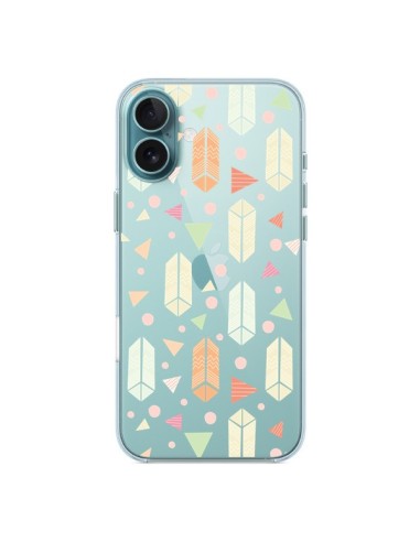 Coque iPhone 16 Plus Arrow Fleche Azteque Transparente - Claudia Ramos