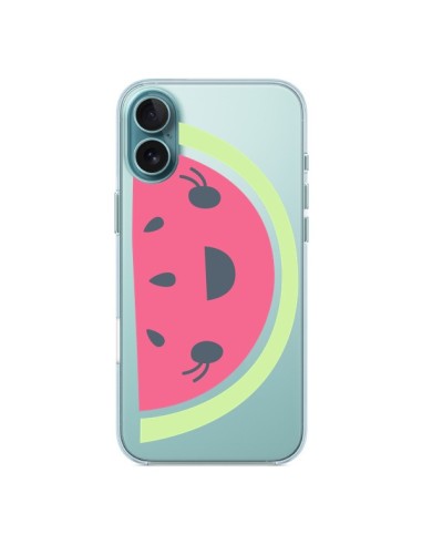 Coque iPhone 16 Plus Pasteque Watermelon Fruit Transparente - Claudia Ramos