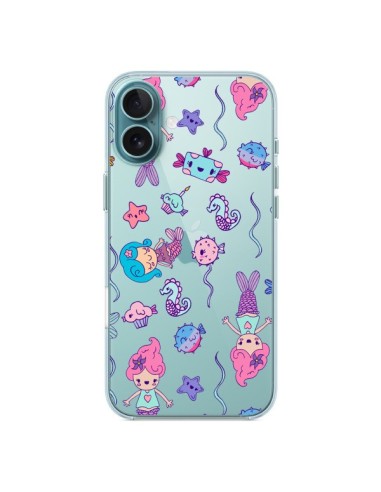 Coque iPhone 16 Plus Mermaid Petite Sirene Ocean Transparente - Claudia Ramos