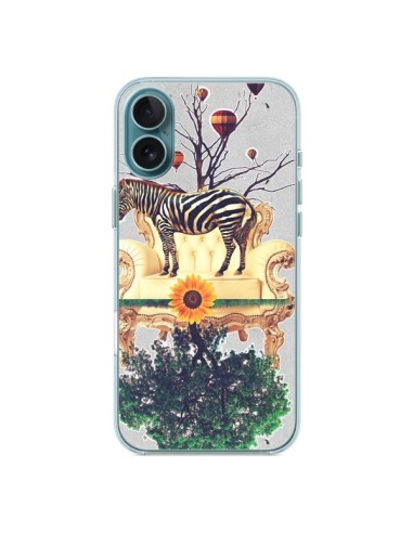 Coque iPhone 16 Plus Zebre The World - Eleaxart