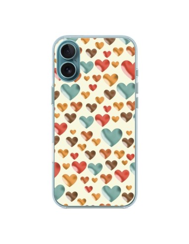 Coque iPhone 16 Plus Coeurs Color_s - Eleaxart