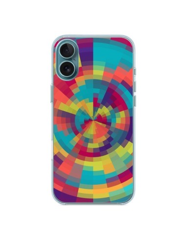 iPhone 16 Plus Case Color Spiral Red Green - Eleaxart