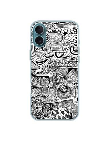 Coque iPhone 16 Plus Reflejo Reflet Noir et Blanc - Eleaxart