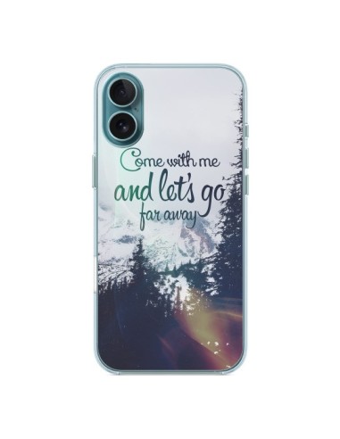 Coque iPhone 16 Plus Let's Go Far Away Snow Neige - Eleaxart