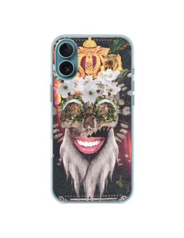 Coque iPhone 16 Plus My Best Costume Roi King Monkey Singe Couronne - Eleaxart